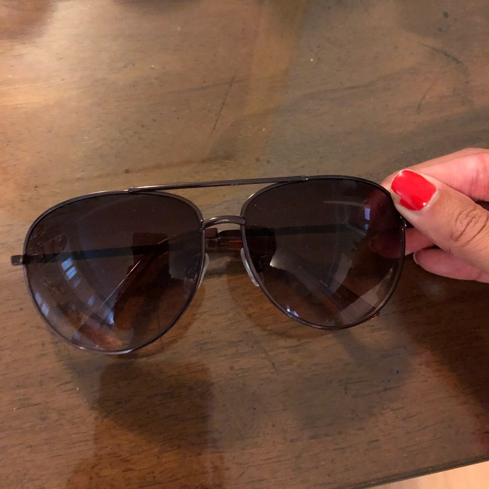 Brown aviator sunglasses